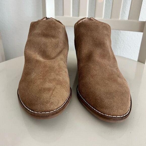 Lucky Brand Women's LK-Fai Ankle Booties in Sesame Oiled Leather Suede Size 8.5 - Picture 4 of 11